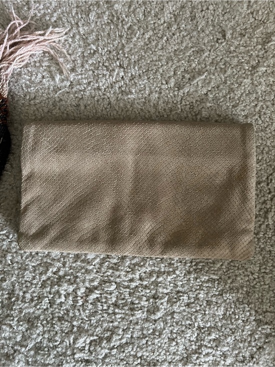 Ann Taylor Handbags - Ann Taylor Neutral Snake skin Textured Clutch in Beige